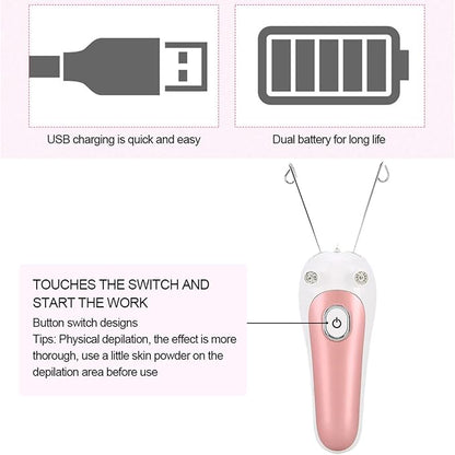 Painless Electric Facial Threading Device