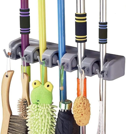 Foldable Brooms & Toiletries Organizer – Space-Saving Storage