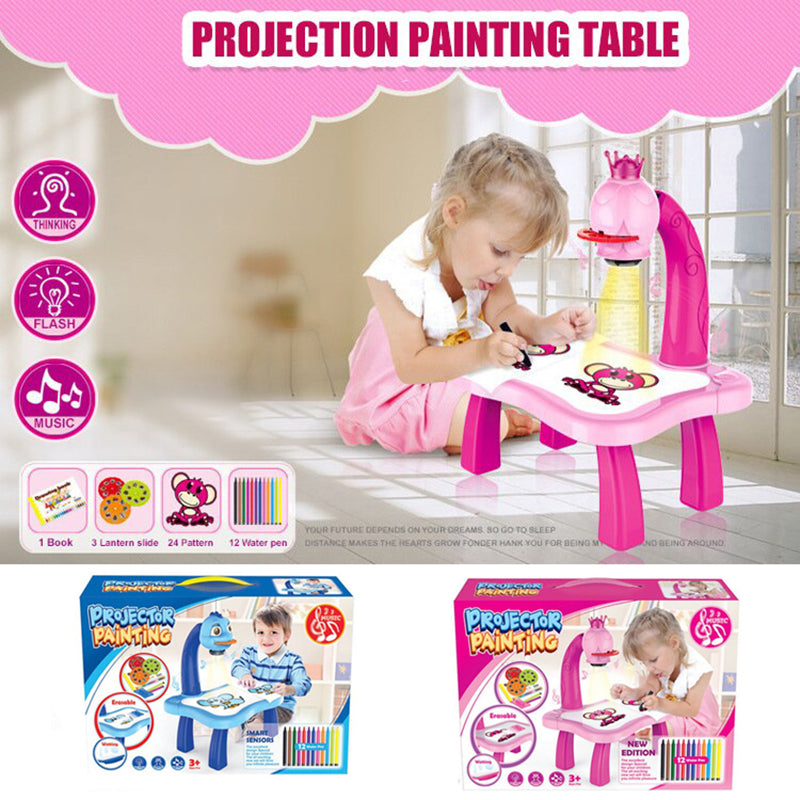 LED Projector Art & Painting Table for Kids – Creative Drawing & Coloring Station