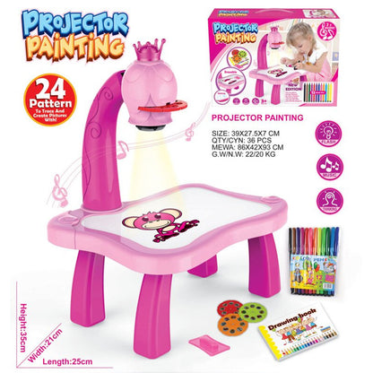 LED Projector Art & Painting Table for Kids – Creative Drawing & Coloring Station